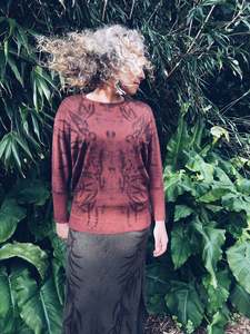 Batwing Pink Top ~ Merino ~ S