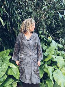 Grey Cashmere Wool Coat ~ Wool ~ XL ~ New