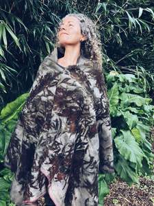 Ponchos Wraps Scarves Blankets: Wool Blanket Wrap / Home Decor ~ Dark Eucalyptus