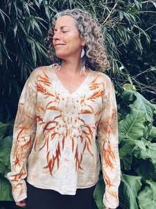 Firey Eucalyptus Jersey ~ Cashmere Wool ~ L/XL ~ NEW