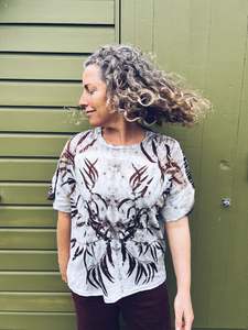 Plant Dyed Tops Hoodies: Thread Journeys Drift Top ~ Merino ~ XL/XXL
