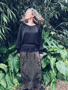 Plant Dyed Skirts: Thick Walnut Skirt ~ Merino ~ XL ~ NEW
