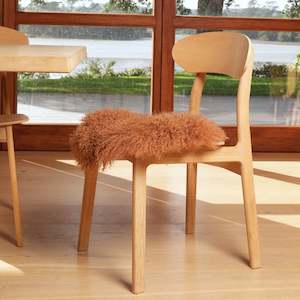 Rugs And Chair Pads: Tibetan Lambskin Seat Warmer- Caramel