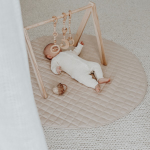 100% French Flax Linen Playmat- Latte