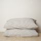 100% Stonewashed Cotton Pillowcase Pair- Olive Stripe