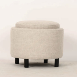 Furniture: Otto Round Storage Ottoman