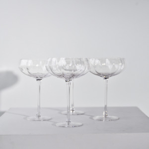 Glassware 1: Petal Cocktail Glass- Clear- Set of 4