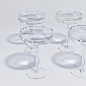Glassware 1: Iridescent Cocktail Coupe- Set of 4