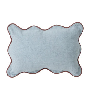 New: Diablo Cotton Cushion Denim/Burgundy