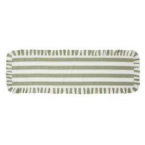 Orla Cotton Table Runner Olive/Ivory