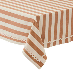 Dining: Orla Cotton Table Cloth Terracotta/Ivory