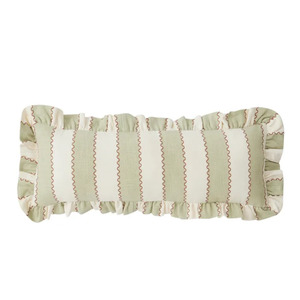 Camilla Long Cotton Cushion Pistachio