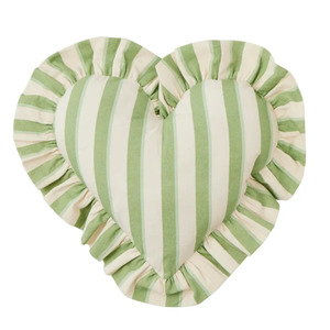 Homeware: Bonny Heart Cushion - Green