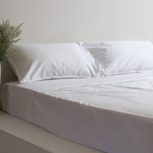 Bedding: 750TC 100% Cotton Hotel Luxe Pillowcase Pair- Crisp White