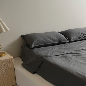 Bedding: 100% Cotton Soft Luxe 500TC Sheet Set- Shadow Grey