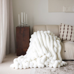 Benni Vegan Fur Throw- Cream