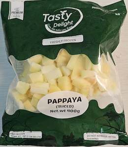 Frozen Snacks: Tasty Delight Pappaya Green 400g