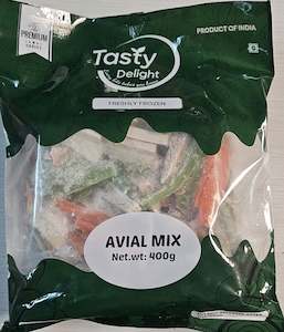 Frozen Snacks: Tasty Delight Avial Mix 400g