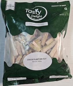 Ready To Cook: Tasty Delight Green Plantain Cut 400g