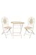 Cafe Setting Table + 2 Chairs - Antique Cream - Homelandz
