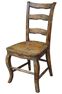 Louis Dining Chair Solid Oak with Verdigris - Homelandz