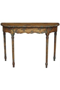 Products: Louis Entrance Table Solid Oak with Verdigris - Homelandz
