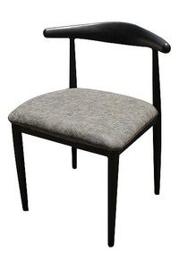 Penn metal dining chair w / waxed pu - vintage grey - Homelandz