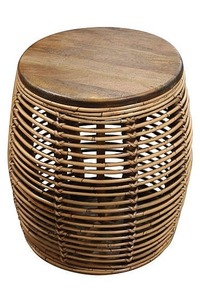 Sanur kubu ottoman / side table - honey brown - Homelandz