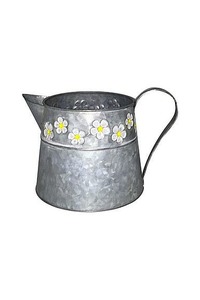 Dainty Metal Milk Urn with Daisy's - Homelandz