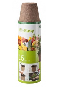 POT PEAT ROUND 8CM X 16 PK JIFFY - Homelandz