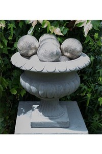 Small Grey Wide Urn - Homelandz