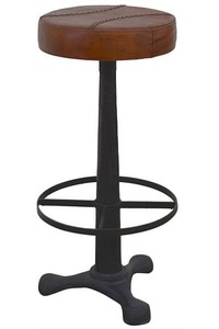 Classic Leather Bar Stool - Homelandz