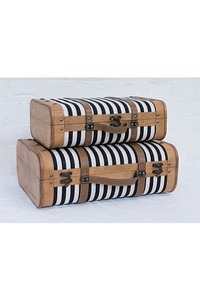 Products: Striped Suitcases - Set of 2 - Homelandz