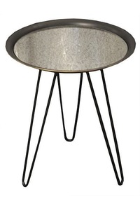 Smoked mirror side table - Homelandz