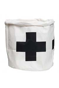 Products: Wash Paper Bag Black Cross - Large - Homelandz