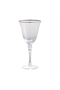 Felicity Wine Glass Set of 4 - Silver Rim - Homelandz
