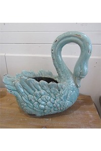 Products: Beautiful Blue Swan Planter - Homelandz
