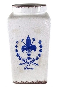 Products: Ceramic Fleur De Lys Pot - Tall - Homelandz