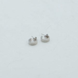 Sophie: Sophie Lines Hoop Stud 12mm