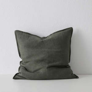Weave: COMO LINEN CUSHION - KHAKI  50 x 50cm