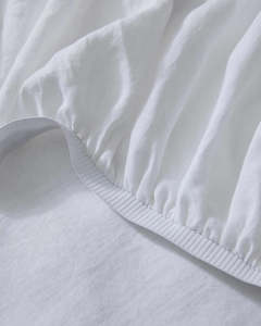 Weave: ravello fitted sheet - white