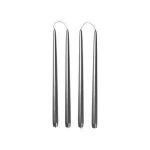 BROSTE Candle Taper S/4 H380 - Glossy Silver