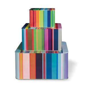 Gifts For Her 1: Tin Boxes - Stripes  set of 3