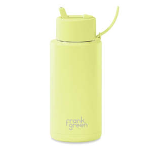 Frank Green Ceramic Reusable Bottle 34oz Glow in the Dark Limited Edition-Sun Glow