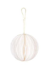 Off White Paper Ball - 8cm