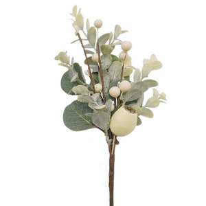 Christmas: White Berry & Eucalyptus Pick