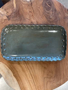Magnolica 1: Magnolia Lane - Green Beaded Ruffle Tray