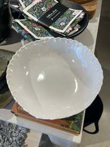 Magnolica 1: Magnolia Lane White Beaded Salad Bowl