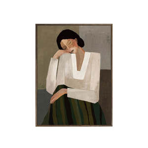 Rue - Hand painted Framed Canvas