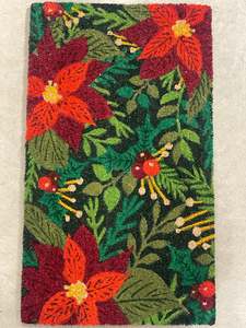 Doormat Coir - Poinsettias